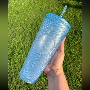 Starbucks Blue Iridescent Swirl Summer 2024 Venti Tumbler Cup